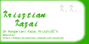 krisztian kazai business card